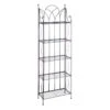 Providence 5-Tier Black Gothic Baker Rack With Metal Wire Shelves -Furniture Series Store providence 5 tier black gothic baker rack with metal wire shelves