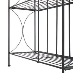 Providence 5-Tier Black Gothic Baker Rack With Metal Wire Shelves -Furniture Series Store providence 5 tier black gothic baker rack with metal wire shelves 3