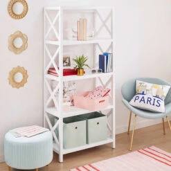 Providence Adelaide Bookshelf, White -Furniture Series Store providence adelaide bookshelf white 3