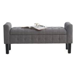 Providence Andy Storage Bench, Grey -Furniture Series Store providence andy storage bench grey 2