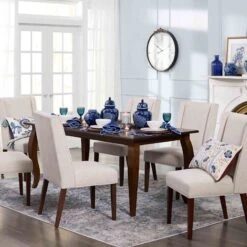 Providence Camila Walnut Dining Table, 72" -Furniture Series Store providence camila walnut dining table 72 1