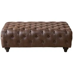 Providence Chesterfield Tufted Brown Faux Leather Ottoman 9 Providence Chesterfield Tufted Brown Faux Leather Ottoman -Furniture Series Store providence chesterfield tufted brown faux leather ottoman 3