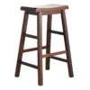 Providence Dark Oak Saddle Backless Barstool, 29" -Furniture Series Store providence dark oak saddle backless barstool 29