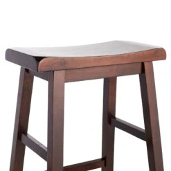 Providence Dark Oak Saddle Backless Barstool, 29" -Furniture Series Store providence dark oak saddle backless barstool 29 2