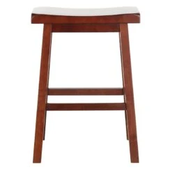 Providence Dark Oak Saddle Counter Stool, 24" -Furniture Series Store providence dark oak saddle counter stool 24 1