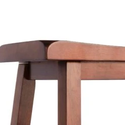 Providence Dark Oak Saddle Counter Stool, 24" -Furniture Series Store providence dark oak saddle counter stool 24 3