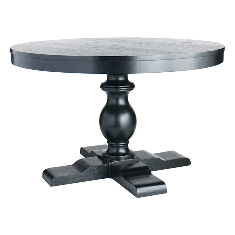 Providence Evening Mist Black Cylinder Table Pedestal, Top & Base Sold Separately 3 Providence Evening Mist Black Cylinder Table Pedestal, Top & Base Sold Separately