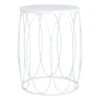 Providence Glam Oval White Drum Table, Large -Furniture Series Store providence glam oval white drum table large