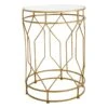 Providence Gold Metal Quatrefoil Nesting Table, Large -Furniture Series Store providence gold metal quatrefoil nesting table large