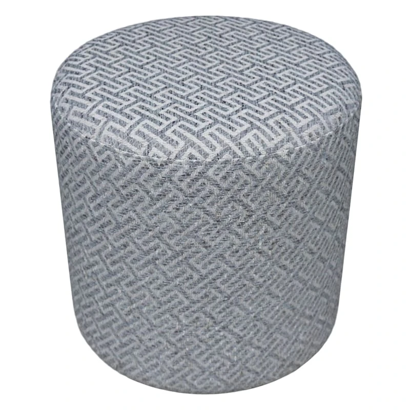 Providence Greta Greek Key Ottoman, Grey 3 Providence Greta Greek Key Ottoman, Grey