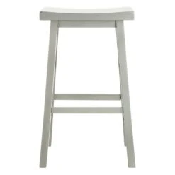 Providence Grey Saddle Backless Barstool, 29" -Furniture Series Store providence grey saddle backless barstool 29 1