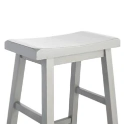Providence Grey Saddle Backless Barstool, 29" -Furniture Series Store providence grey saddle backless barstool 29 2