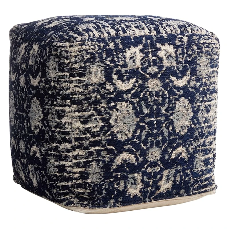 Providence Jaqi Pouf, Navy Blue 3 Providence Jaqi Pouf, Navy Blue