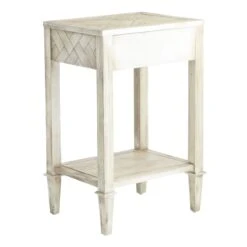 Providence Kate 1-Drawer 1-Shelf Parquet Wood Side Table -Furniture Series Store providence kate 1 drawer 1 shelf parquet wood side table 4