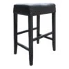 Providence Madison Black Backless Barstool, 29"