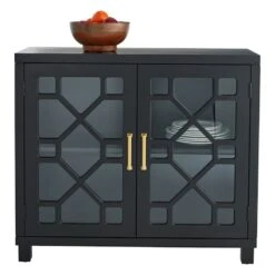 Providence Merrick Black Glass Pane Cabinet -Furniture Series Store providence merrick black glass pane cabinet 2