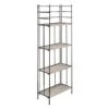 Providence Metal Baker Rack With Folding Wood-Top Shelves, 63" -Furniture Series Store providence metal baker rack with folding wood top shelves 63