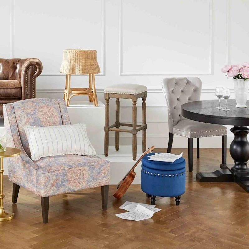 Providence Stanley Storage Ottoman, Navy Blue 4 Providence Stanley Storage Ottoman, Navy Blue - Image 2