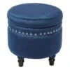 Providence Stanley Storage Ottoman, Navy Blue -Furniture Series Store providence stanley storage ottoman navy blue