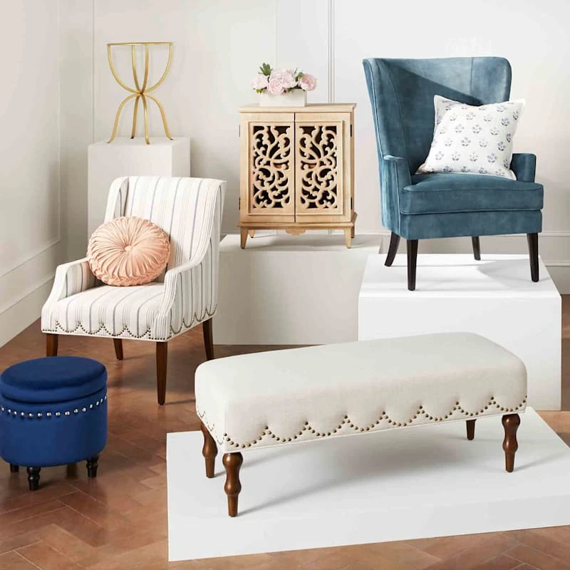 Providence Stanley Storage Ottoman, Navy Blue 5 Providence Stanley Storage Ottoman, Navy Blue - Image 3