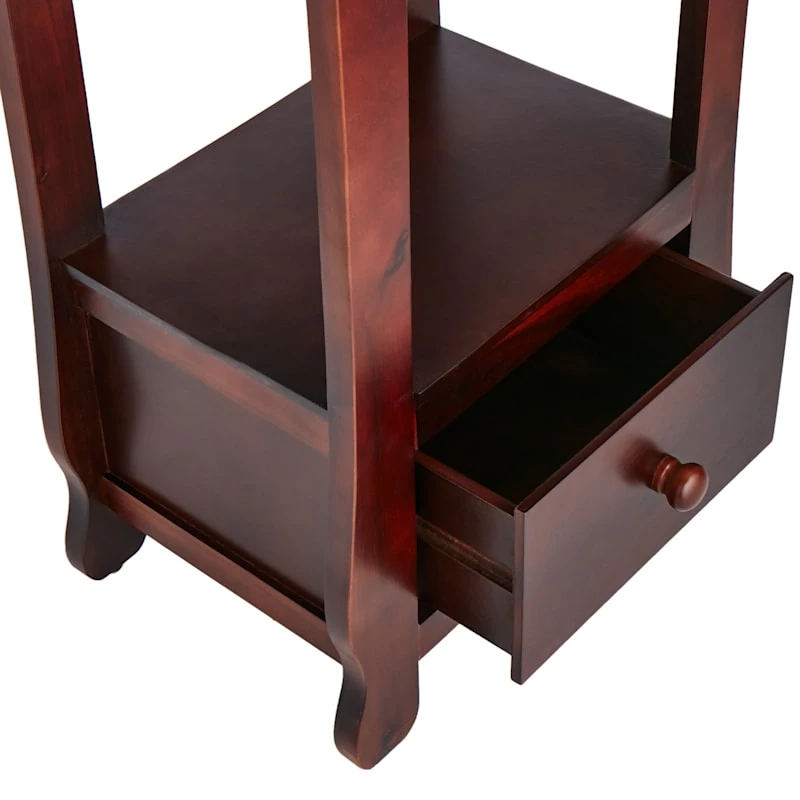 Providence Theodore 2-Drawer Thick Leg End Table, Brown 6 Providence Theodore 2-Drawer Thick Leg End Table, Brown - Image 4