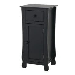 Providence Theodore Black 1-Drawer Cabinet End Table, 29" -Furniture Series Store providence theodore black 1 drawer cabinet end table 29 2