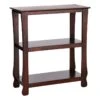 Providence Theodore Brown 3-Tier Thick Leg Bookshelf, 29"