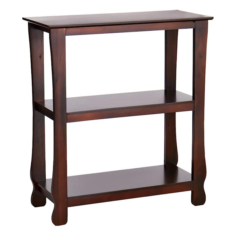 Providence Theodore Brown 3-Tier Thick Leg Bookshelf, 29" 3 Providence Theodore Brown 3-Tier Thick Leg Bookshelf, 29"