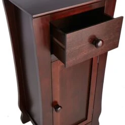 Providence Theodore Dark Brown 1-Drawer Cabinet End Table, 29" -Furniture Series Store providence theodore dark brown 1 drawer cabinet end table 29 3