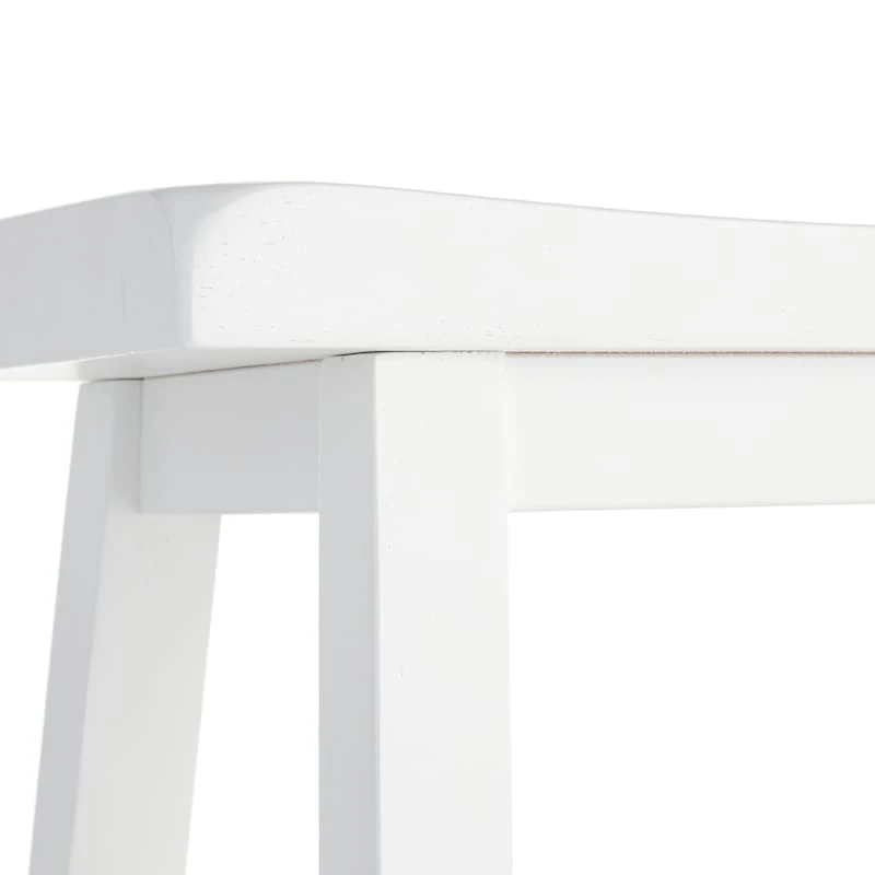 Providence White Saddle Backless Counter Stool, 24" 6 Providence White Saddle Backless Counter Stool, 24" - Image 4