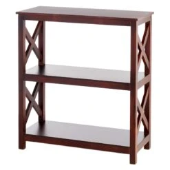 Providence Xavier 3-Tier Brown Bookshelf, 29" -Furniture Series Store providence xavier 3 tier brown bookshelf 29 2