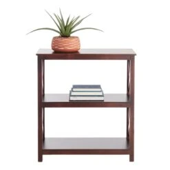 Providence Xavier 3-Tier Brown Bookshelf, 29" -Furniture Series Store providence xavier 3 tier brown bookshelf 29 5