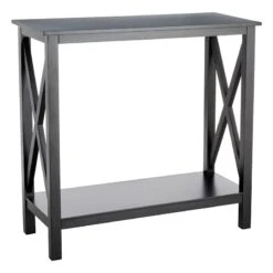 Providence Xavier Black Console Table, 30"