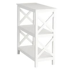 Providence Xavier White 3-Tier Bookshelf, 29" -Furniture Series Store providence xavier white 3 tier bookshelf 29 2