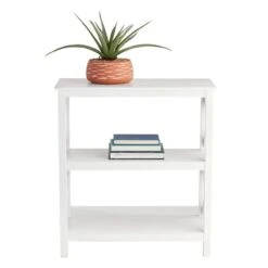 Providence Xavier White 3-Tier Bookshelf, 29" -Furniture Series Store providence xavier white 3 tier bookshelf 29 5