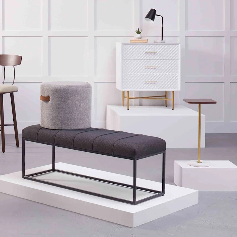 Remy Wood & Marble Drink Table 4 Remy Wood & Marble Drink Table - Image 2