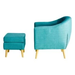 Rockwell Accent Chair & Ottoman Set, Teal 11 Rockwell Accent Chair & Ottoman Set, Teal -Furniture Series Store rockwell accent chair ottoman set teal 2