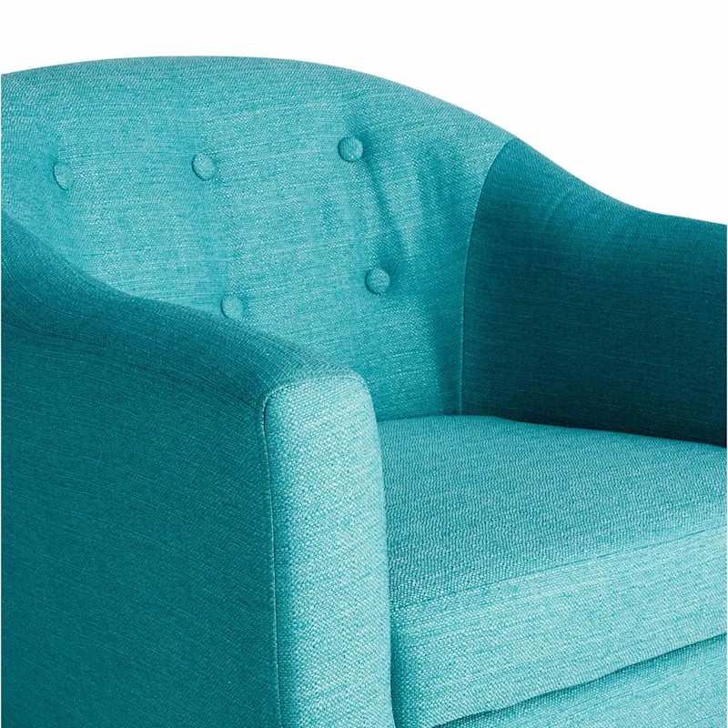 Rockwell Accent Chair & Ottoman Set, Teal 7 Rockwell Accent Chair & Ottoman Set, Teal - Image 5