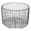 Round Black Metal Wire Storage Basket, Medium -Furniture Series Store round black metal wire storage basket medium