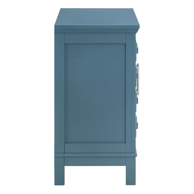Sadie 2-Drawer Geometric Cabinet, Turquoise 6 Sadie 2-Drawer Geometric Cabinet, Turquoise - Image 4
