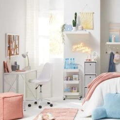 Sally Adjustable Office Chair, White -Furniture Series Store sally adjustable office chair white 6