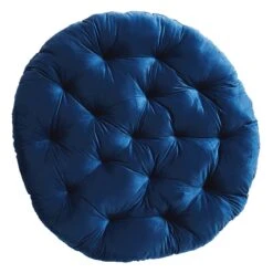Sherpa Papasan, Navy Blue -Furniture Series Store sherpa papasan navy blue 3