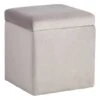Stuart Square Storage Ottoman, Grey -Furniture Series Store stuart square storage ottoman grey