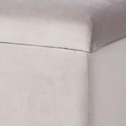 Stuart Square Storage Ottoman, Grey -Furniture Series Store stuart square storage ottoman grey 2