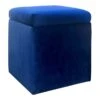 Stuart Square Storage Ottoman, Navy Blue -Furniture Series Store stuart square storage ottoman navy blue