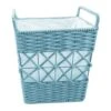 Tapered Rope Laundry Hamper Blue, Medium -Furniture Series Store tapered rope laundry hamper blue medium