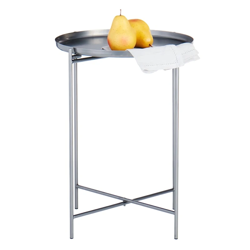 Tate Tray Side Table, Silver 4 Tate Tray Side Table, Silver - Image 2