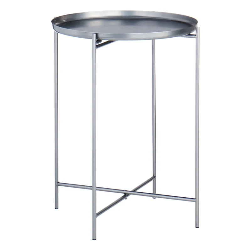 Tate Tray Side Table, Silver 3 Tate Tray Side Table, Silver