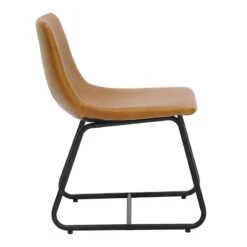 Tiny Dreamers Drake Kids Faux Leather Chair, Cognac -Furniture Series Store tiny dreamers drake kids faux leather chair cognac 2