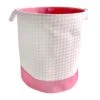 Tiny Dreamers Gingham Pink Laundry Hamper, Large -Furniture Series Store tiny dreamers gingham pink laundry hamper large